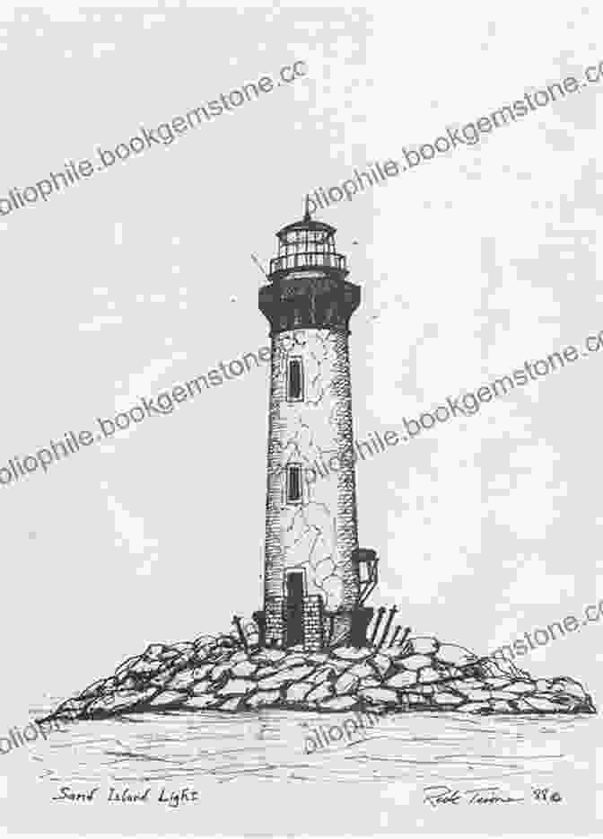 A Drawing Of A Harbour With A Lighthouse In The Background How To Draw Coasts And Harbours