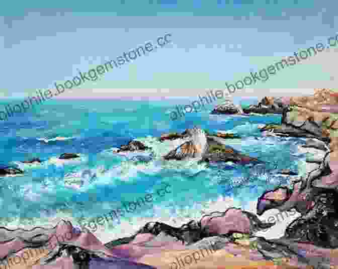 A Drawing Of A Rocky Coast With Crashing Waves How To Draw Coasts And Harbours