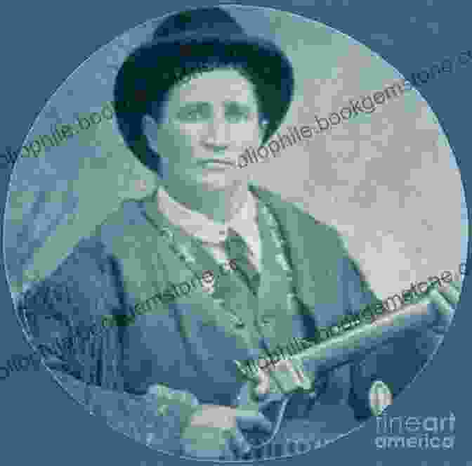 A Portrait Of Arizona Ames, A Fearless Frontierswoman With A Determined Expression And A Rifle In Her Hand. Arizona Ames: A Western Story