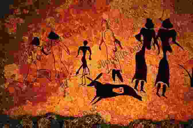 Cave Paintings Depicting Human Figures And Animals Figures In A Landscape: People And Places