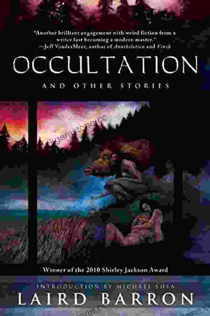 Laird Barron's Occultation Book Cover Featuring A Dark And Mysterious Forest With A Glowing Sphere In The Center Occultation Laird Barron