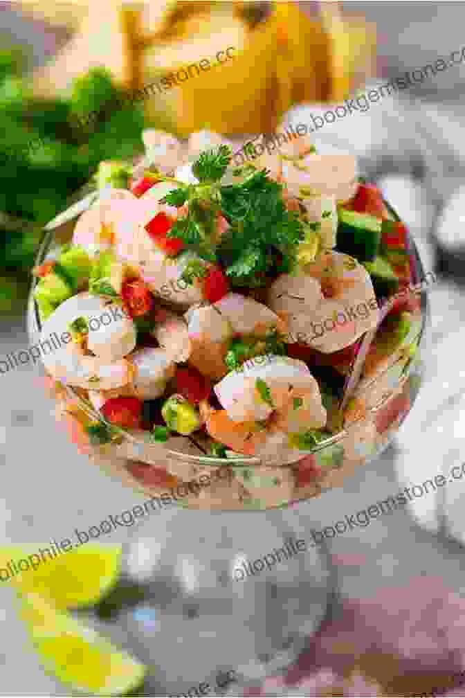 Shrimp Ceviche With Bell Peppers, Onions, And Cilantro Served In A Bowl TOP MEXICAN FOOD RECIPES: Quick Easy Mexican Food Recipes